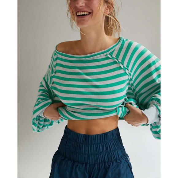 Free People Tops - EUC  FP Movement She's Everything Striped Long Sleeve / Mist